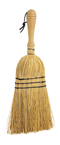 RICE STRAW HAND BRUSH W/ WOODEN HANDLE